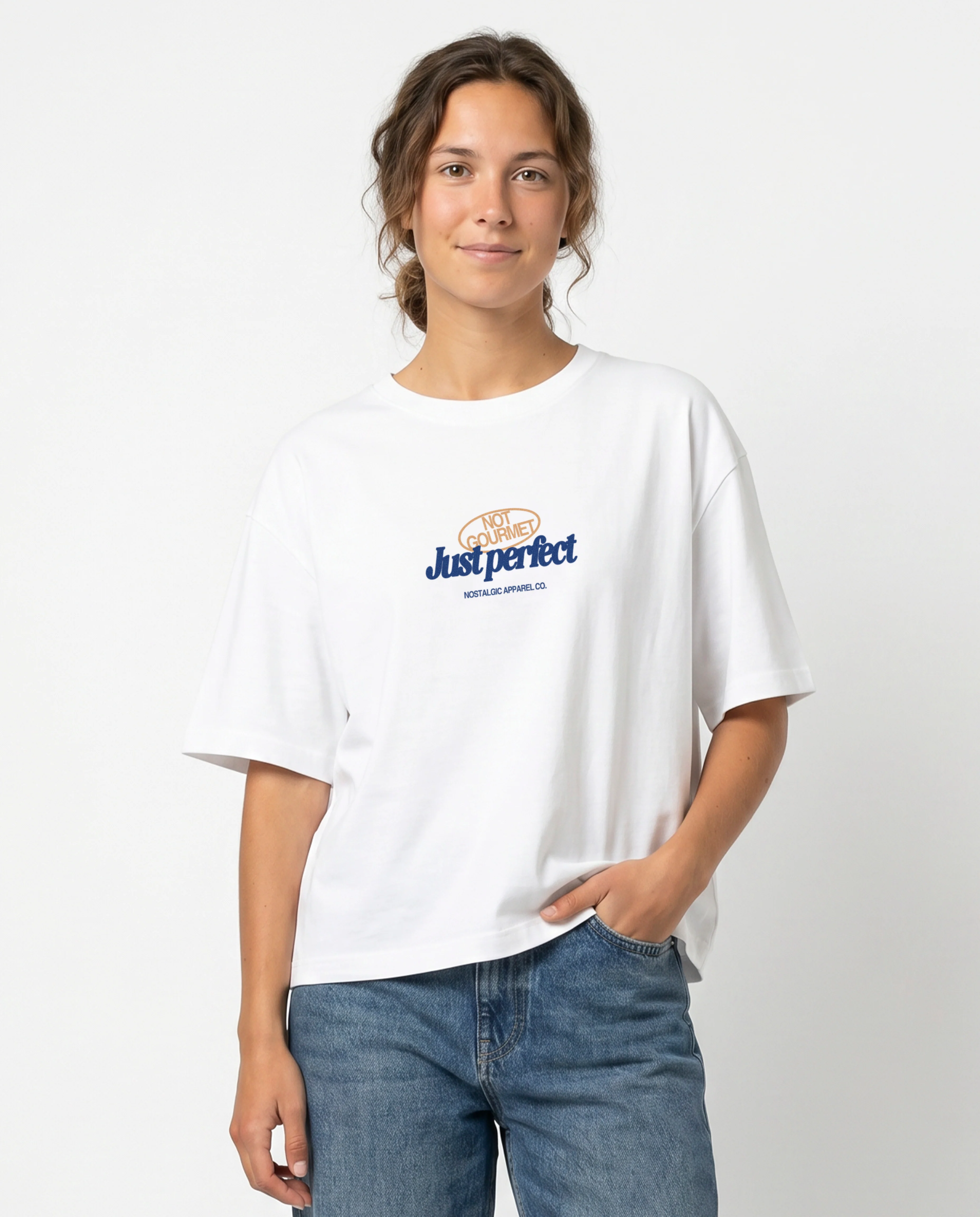 Not gourmet, Just perfect | Cropped Tee - Image 10