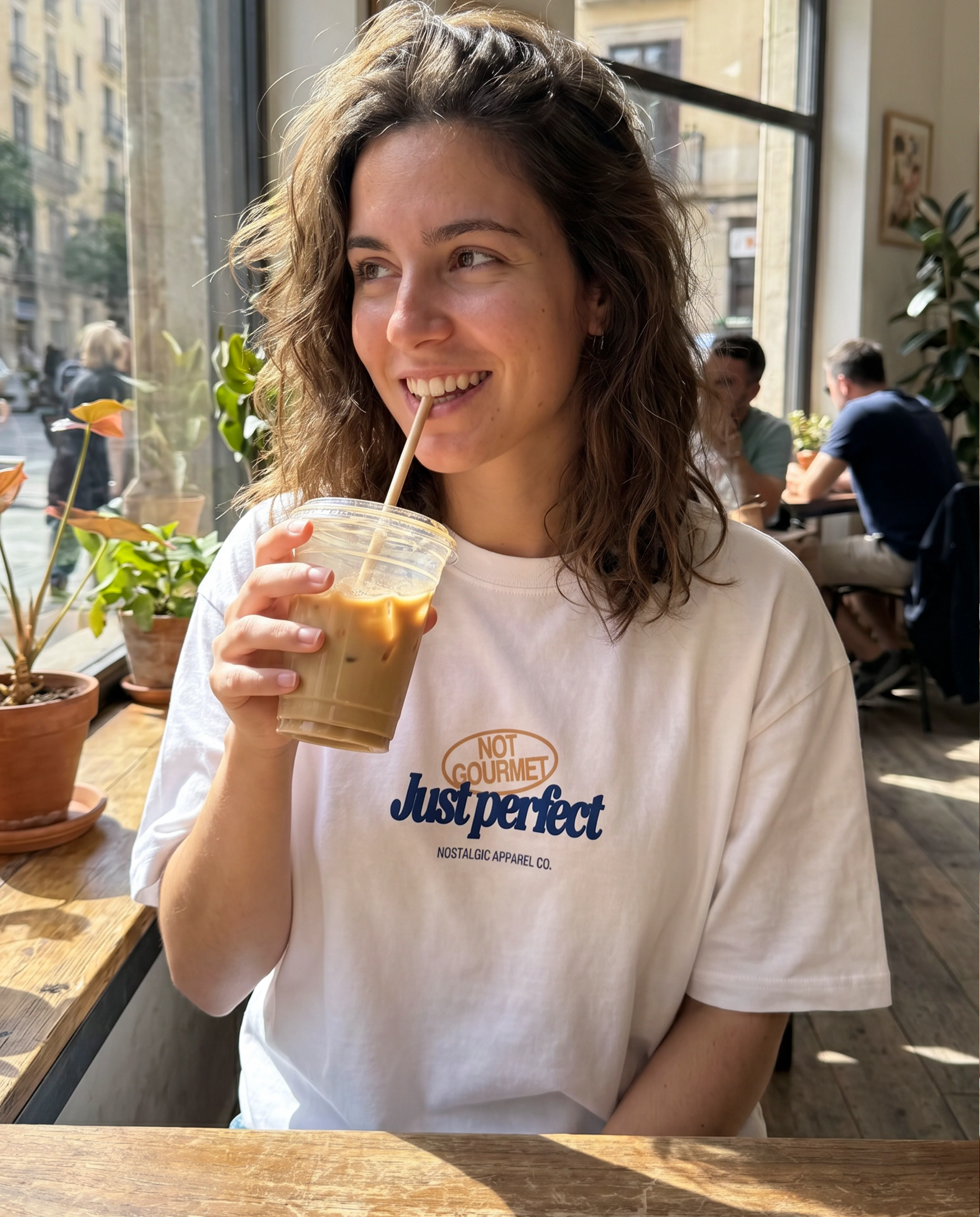 Not gourmet, Just perfect | Cropped Tee - Image 3