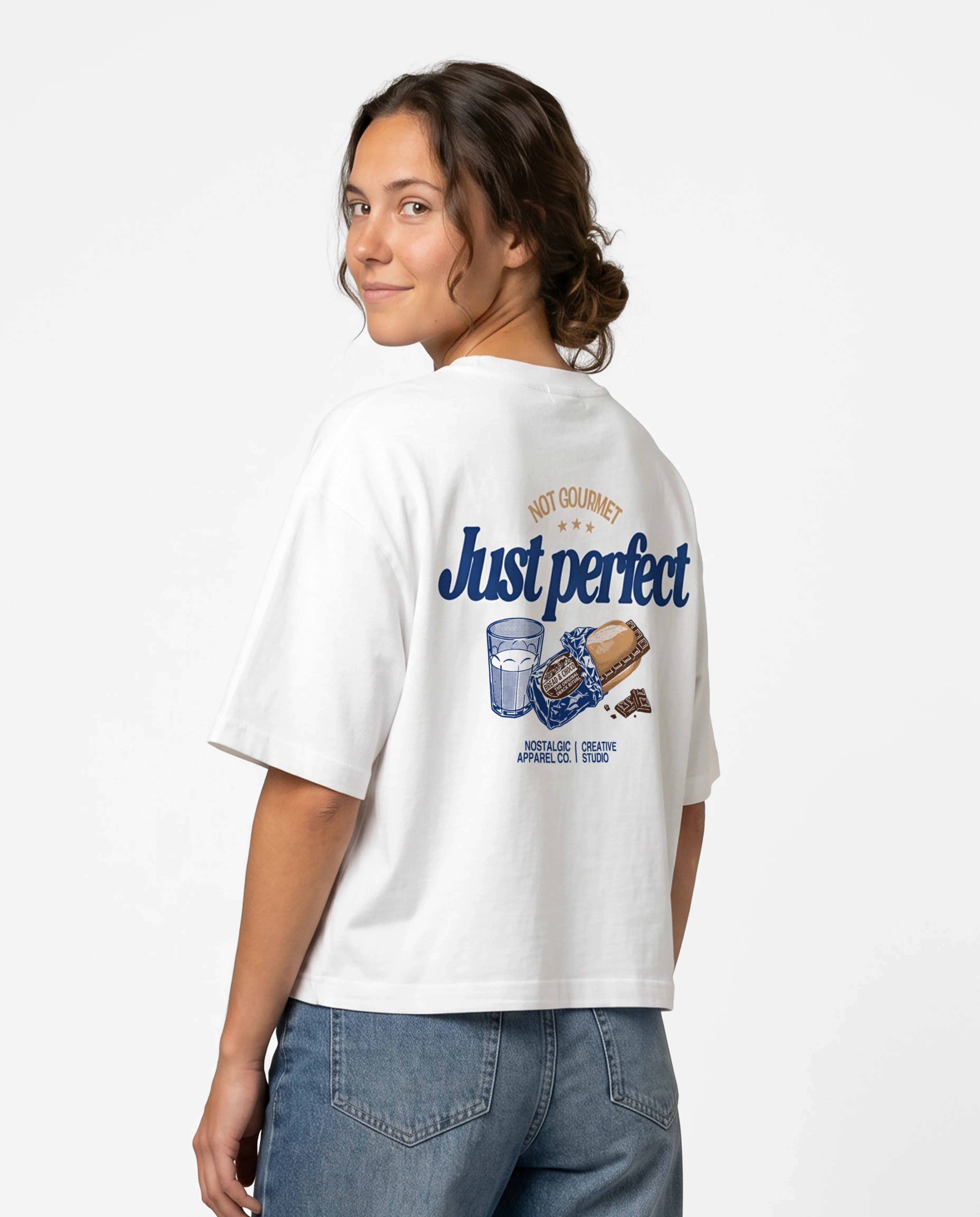 Not gourmet, Just perfect | Cropped Tee - Image 6