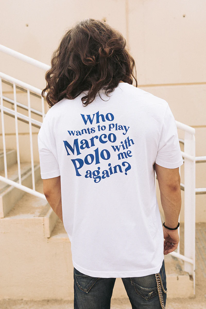 Who wants to play Marco Polo | White Tee - Image 2